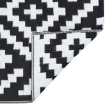 Outdoor Carpet ARAKIL White and Black 190x290 cm PP 368574