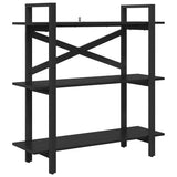 Bookshelf Black Oak 100 x 33.5 x 102 cm Engineered Wood 883946
