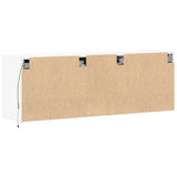 TV Wall Cabinet with LED Lights White 130x31x45 cm 852299