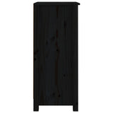 Sideboards 2 pcs Black 40x35x80 cm Solid Wood Pine 813748