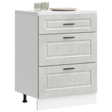 Kitchen Base Cabinet Porto Concrete Grey Engineered Wood 854263
