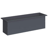 Garden Planter with LED Antracite 30 x 100 x 30 cm Steel 8008116