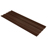 Roof Panel 12 pcs Brown 129 x 45 cm Galvanised steel 42047076