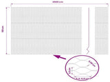Hexagon Fence 1.6 x 25 m PVC Grey 42005551
