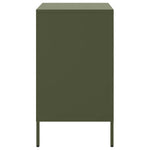 ZNTS Bedside Cabinets 2 pcs Olive Green 36x39x68 cm Steel 843075