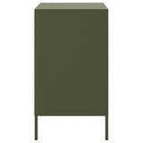 ZNTS Bedside Cabinets 2 pcs Olive Green 36x39x68 cm Steel 843075