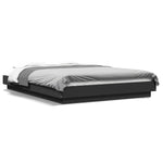 ZNTS Bed Frame without Mattress Black 120x190 cm Small Double 3281232