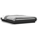 ZNTS Bed Frame without Mattress Black 120x190 cm Small Double 3281232