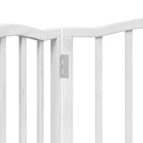 Dog Gate Foldable 3 Panels White 150 cm Poplar Wood 352214