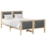 Bed Frame with Headboard Dark Grey 120 x 200 cm Fabric 878330