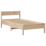 Bookcase Bed without Mattress 75x190 cm Small Single Solid Wood Pine 3322972