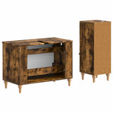 2 Piece Bathroom Cabinet Set ALKMAAR Smoked Oak Engineered Wood 3417671