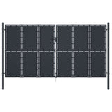 Garden Gate Steel 400x175 cm Anthracite 144533