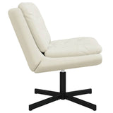 Swivel Relaxing Chair Cream 63 x 75 x 76 cm Velvet 42007367