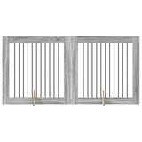 Dog Gate with Stands 2 pcs Grey Sonoma 100 x 100 cm 892028