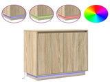 LED Sideboard for Sonoma Oak 71 x 34.5 x 75 cm Engineered Wood 869644