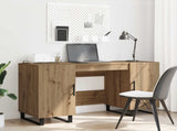 Desk with Shelf Artisan oak 140 x 50 x 75 cm Engineered wood 879529