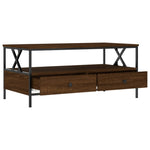 ZNTS Coffee Table Brown Oak 100x51x45 cm Engineered Wood 835303