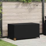 Garden Storage Box Black 120x65x61 cm Poly Rattan 310089