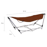 Hammock with Foldable Stand Brown 44367