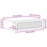 Wall-Mounted Side Table 59 x 34.5 x 17 cm Engineered Wood 897984