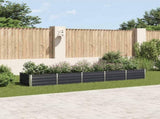 Garden Raised Bed Galvanised Steel 400x80x45 cm Anthracite 47059