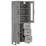 Highboard Grey Sonoma 69.5x34x180 cm Engineered Wood 3198495