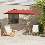 Garden Parasol Terracotta 370 x 197 x 239 cm 42003374