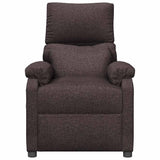 Recliner Chair Dark Brown Fabric 342455
