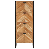 Bathroom Cabinet 40x30x100 cm Solid Wood Acacia and Iron 372746