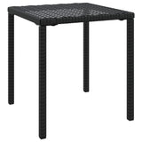 Sun Loungers 2 pcs with Table Poly Rattan Black 317643