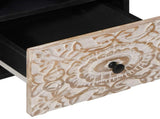 TV Cabinet with Shelf White 100 x 33.5 x 46 cm Solid Mango Wood 4018386