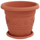 Plant Pots 24 pcs Brick Red 26 x 21.5 cm Plastic 3403281