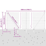 Welded Wire Fence with Spikes 50 x 1.5 m 3353286