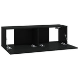 Wall TV Cabinets 4 pcs Black 100x30x30 cm 3114191