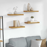 Wall Shelf 4 pcs Beige 50 x 23.5 x 3.8 cm Engineered Wood 42019988