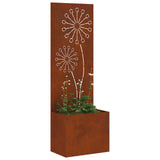Garden Privacy Screen Rusty 50 x 32 x 150 cm Weathering steel 876461