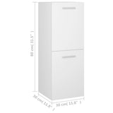 Bathroom Cabinet White 30x30x80 cm Engineered Wood 804988