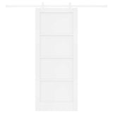 Sliding Door White 83 x 202 cm Solid Pine Wood 3333589
