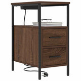 Bedside Cabinet 2 pcs Brown Oak 30 x 48 x 61 cm Engineered Wood 859419