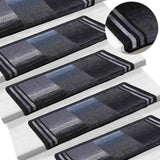 Stair Mats Self-adhesive 10 pcs 65x21x4 cm Black and Grey 149843