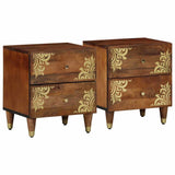Bedside Cabinet with Drawer 2 pcs Honey Brown 40 x 33 x 46 cm 4018735
