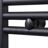Black Bathroom Central Heating Towel Rail Radiator 500x1160mm 141907