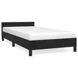 Bed Frame without Mattress Black 90x190cm Single Velvet 349904