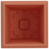 Square Flower Pot 6 pcs Brick Red 33 x 33 x 26 cm Plastic 42020331