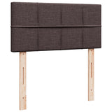 Box Spring Bed with Mattress Dark Brown 100x200 cm Fabric 3285802