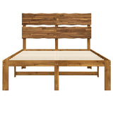 Double Bed Frame with Headboard ROSTOCK Natural 135 x 190 cm 3405477
