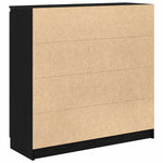 Sideboard with Drawers Black Oak 100.5x35x98.5 cm Engineered Wood 3328454