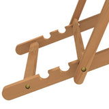 ZNTS Deck Chair Teak 56x105x96 cm Cream 43802