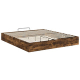 Ottoman Bed Frame Smoked Oak 203 x 160 x 25 cm Engineered Wood 3409217